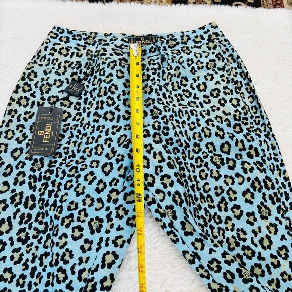Fendi Tessuto Leopard Cheetah Print Pants size EU 45 US 31 - Picture 13 of 16